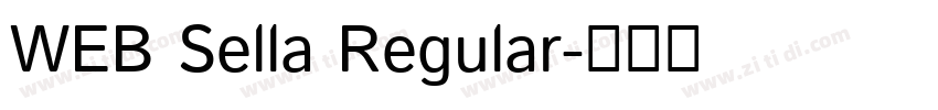 WEB Sella Regular字体转换